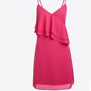 Pink ruffled J Crew dress